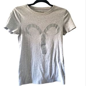 Norma Kamali Tee T-shirt Top Grey Aries Zodiac Organic Cotton M